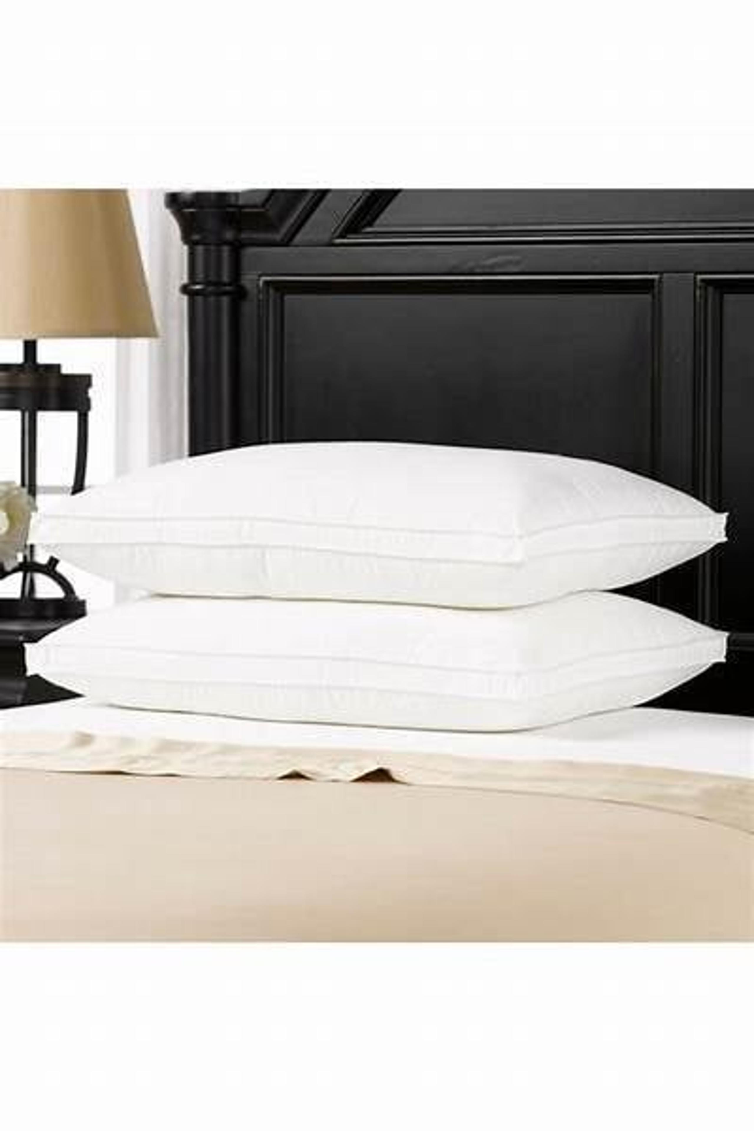 Ella Jayne Home Standard Size Bed Pillows- 2 Pack White Hotel Pillows- Gel Fiber