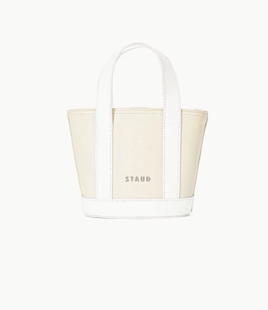 STAUD Allora Micro Tote - Cream Paper