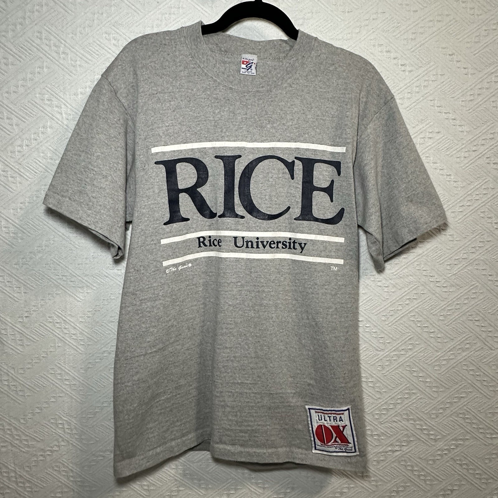 Vintage The Game Ultra Ox Men's Small Gray T Shirt University Of Rice Owls