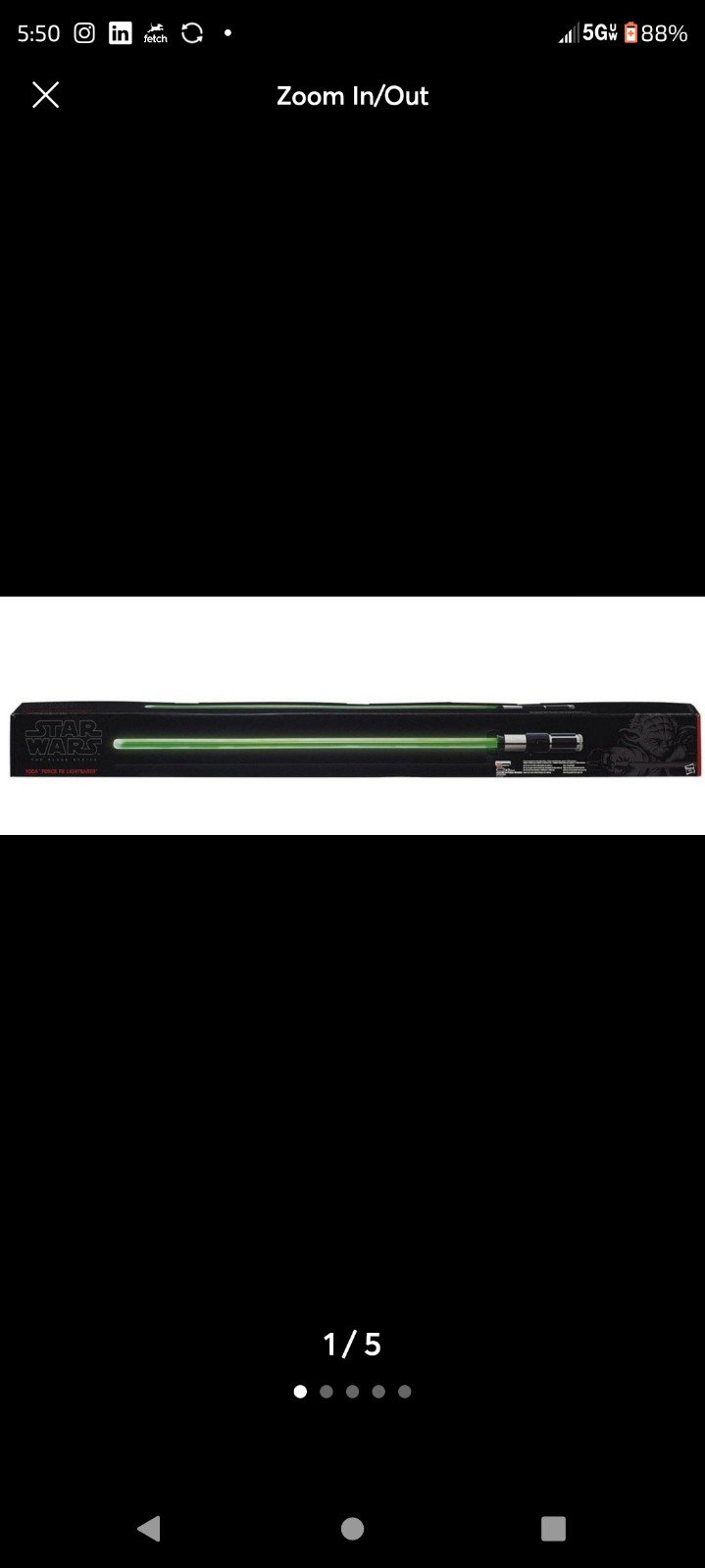 Yoda FX Black Series Lightsaber