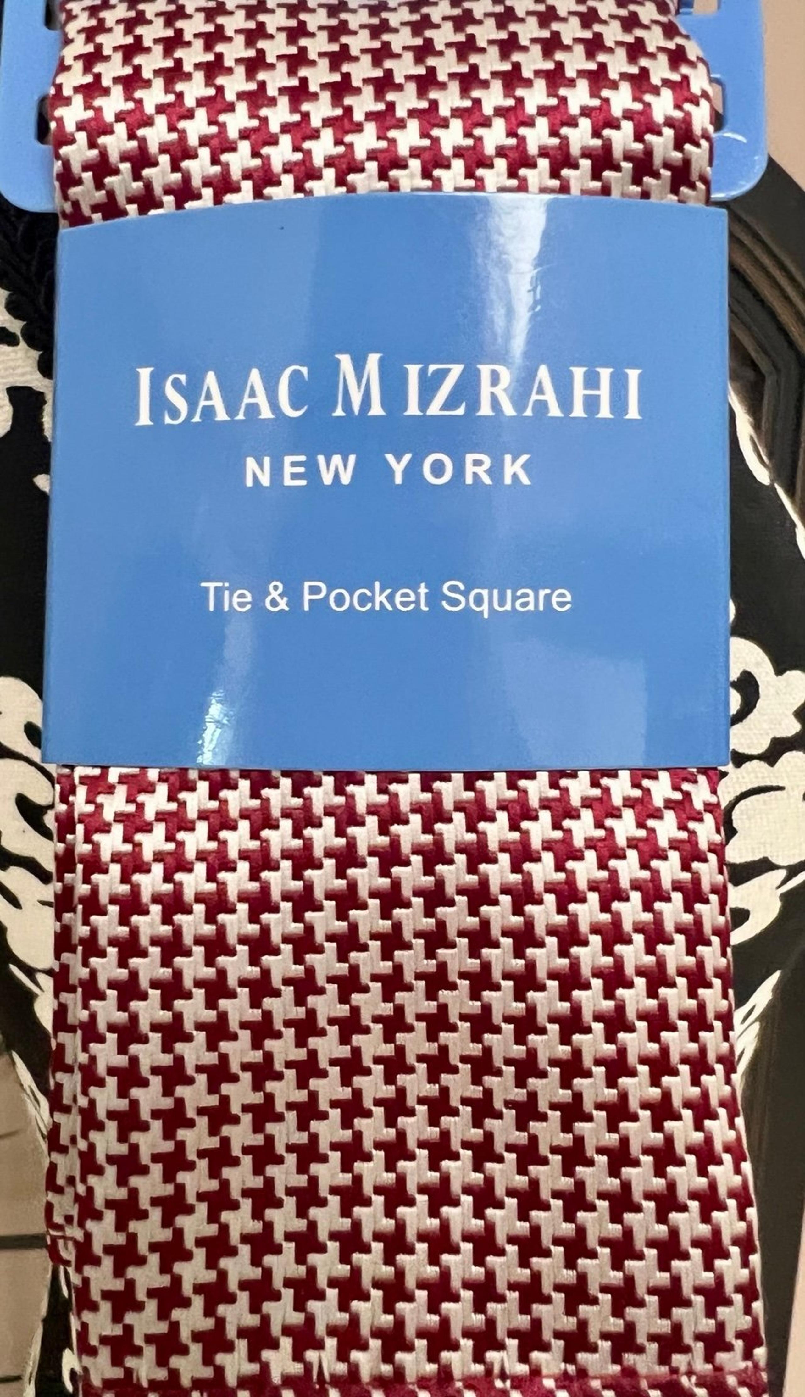 ISAAC MIZRAHI Tie and Pocket Square Set