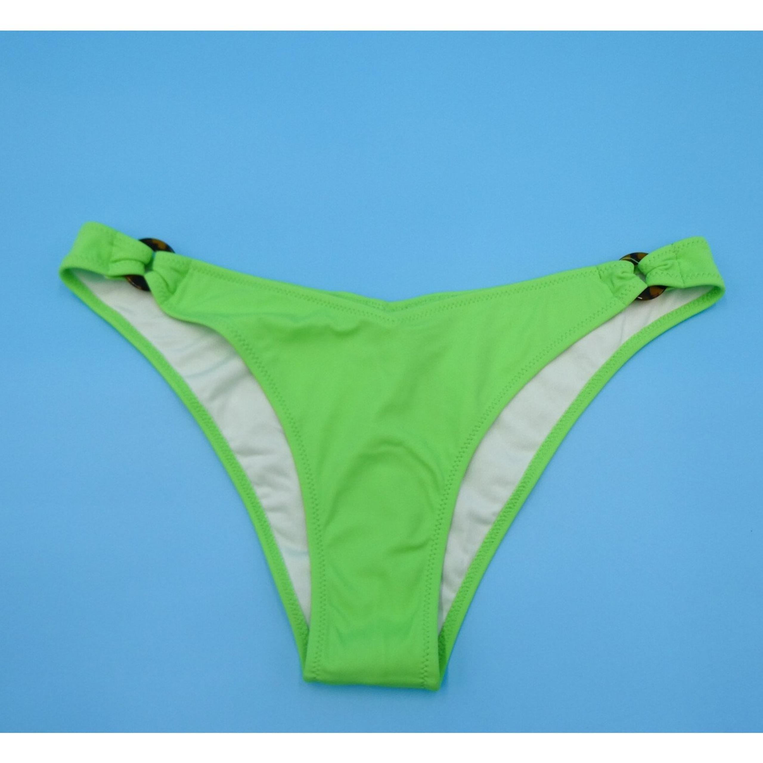 Victorias Secret Medium Green Cheeky Beach Bikini Bottom Swimwear Women Eyelet