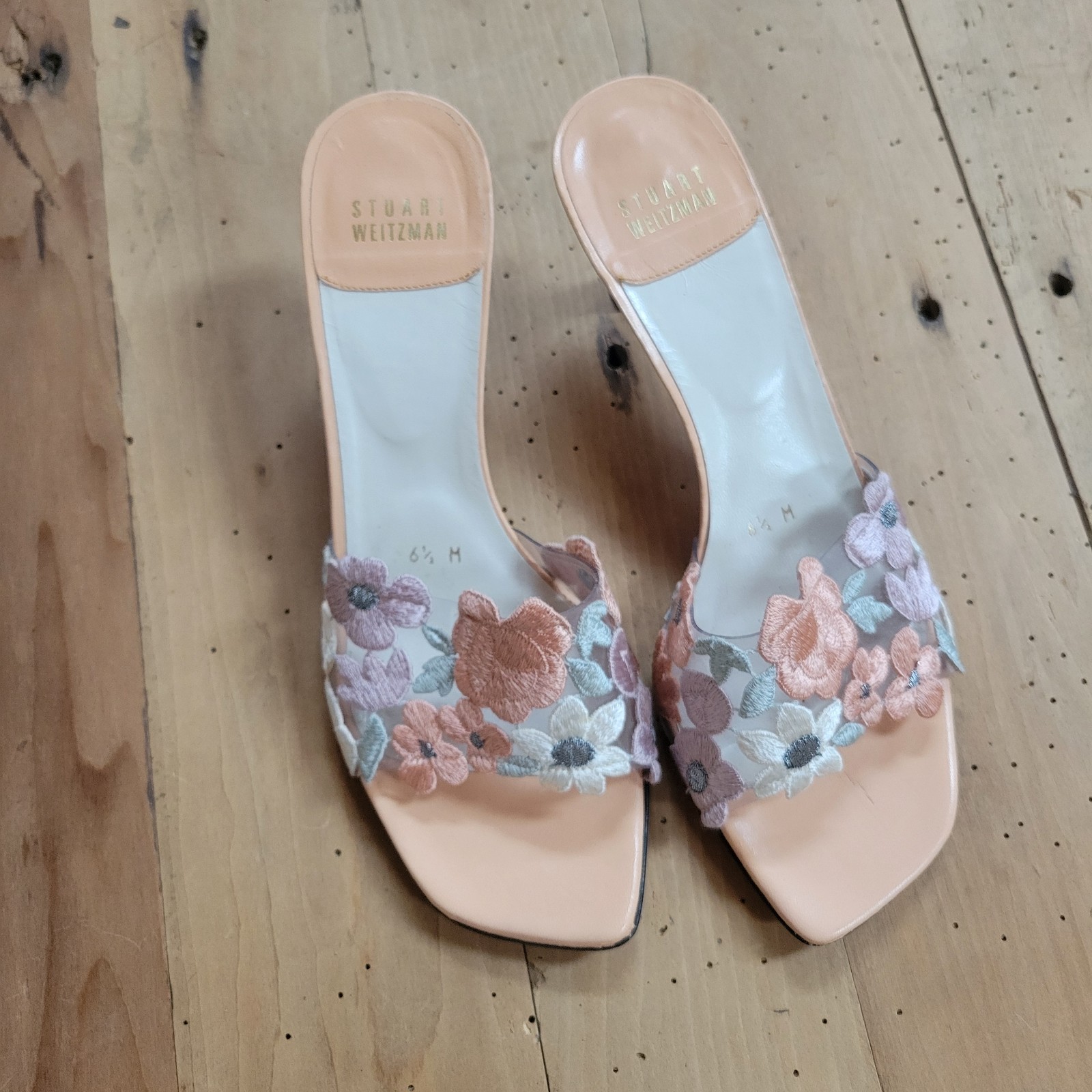Stuart Weitzman Flower Sandal Heels