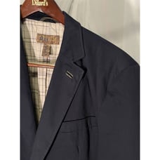 BLUE Pronto Uomo XL Navy 100% Cotton 2Btn Notched Lapel Blazer Jacket