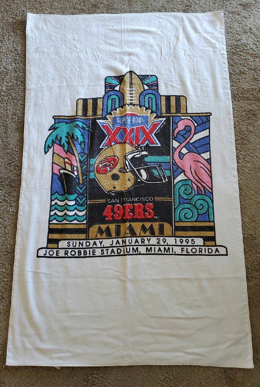 49ers Vintage Super Bowl XXIX Beach Towe