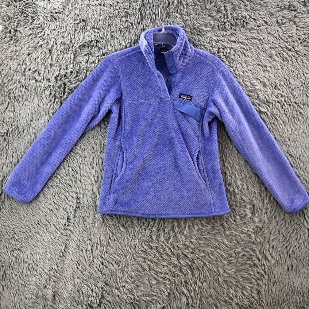 Patagonia Re-Tool Snap-T Fleece Pullover Womens Size Small Purple
