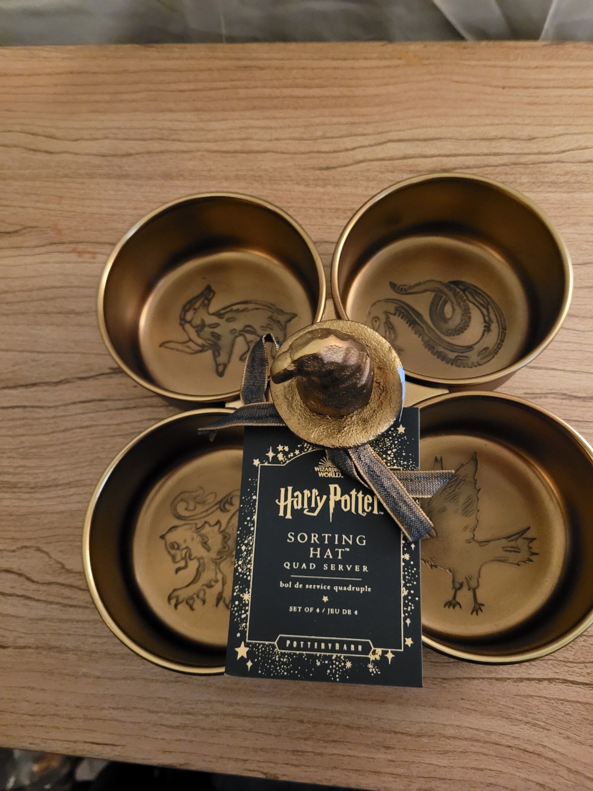 Harry Potter Sorting Hat Quad Server Snack Bowl By PotteryBarn
