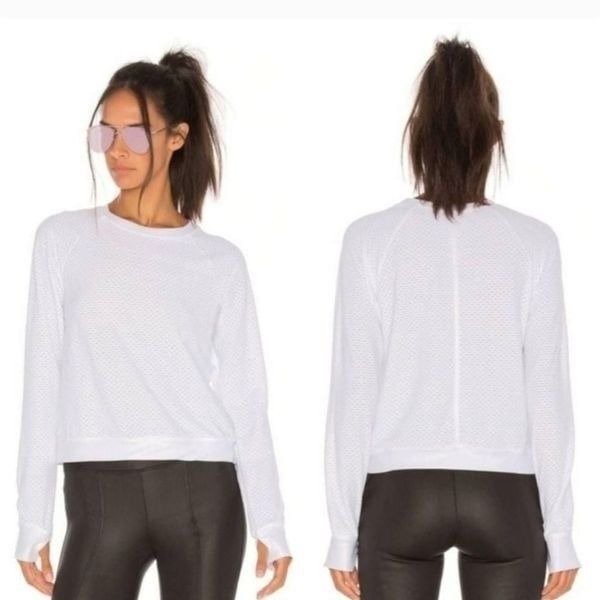 Koral Sofia Mesh Long Sleeve Pullover Top Sz L