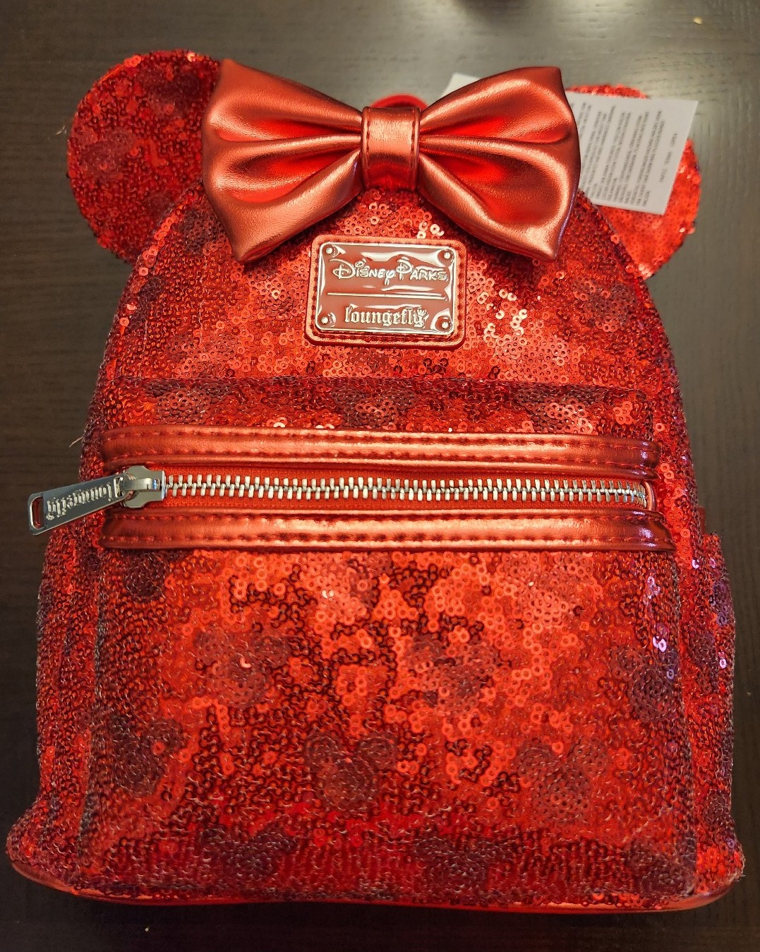 Disney Park Loungefly Minnie Mouse Red Sequin Backpack-NWT! (P01590)