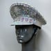 Silver Rhinestone Sequin White Jewelry Burning Man Steampunk Top Hat