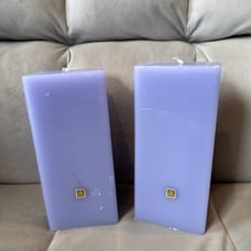PartyLite Seaside Mist 3 x 6 Scented Square Pillar Candles. New