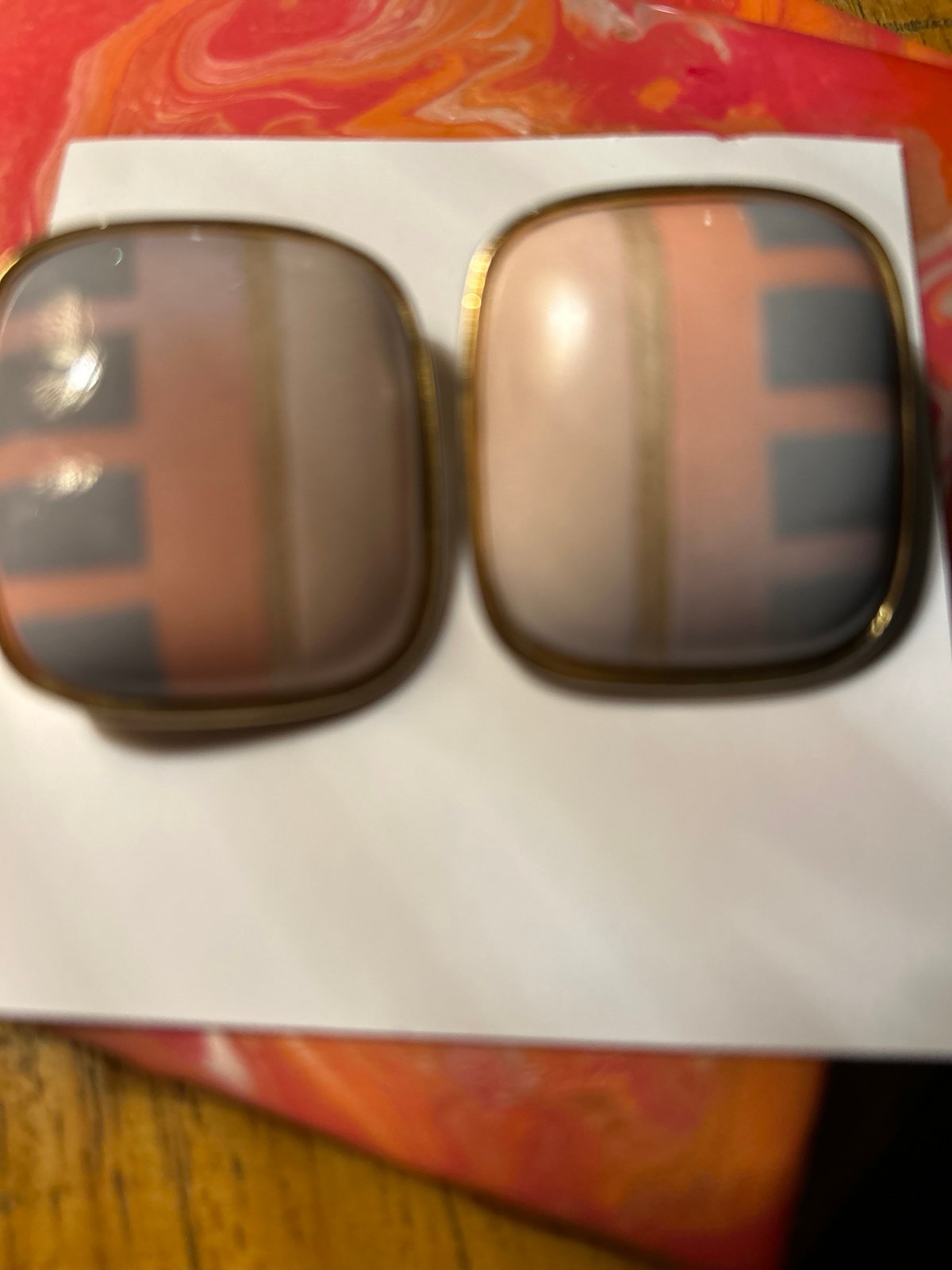 Lovely pastel pink , gray ,grayish pink, clip on earrings