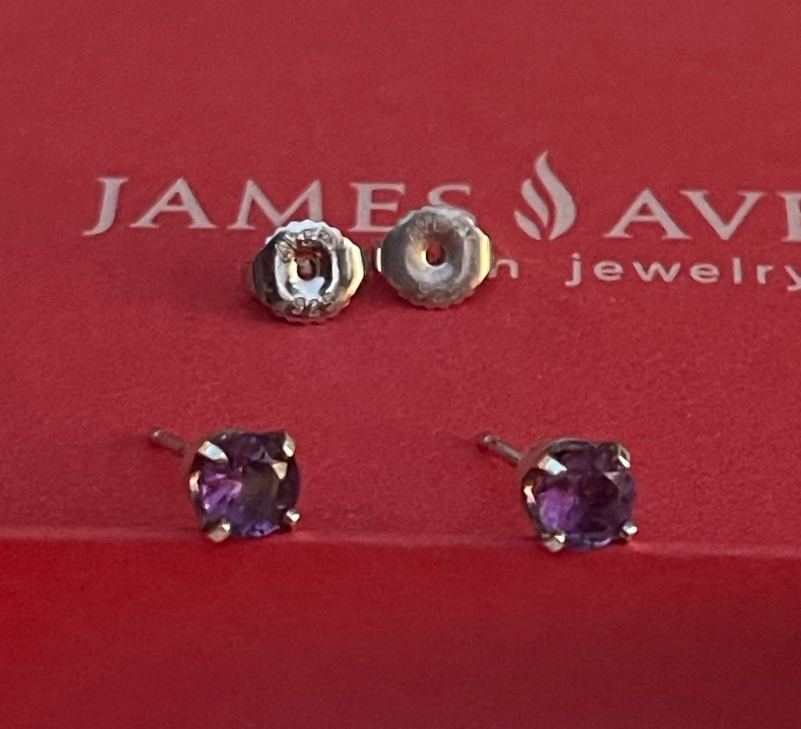 James Avery Birthstone studs amethyst February birthstone
