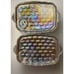 Vintage Federal Carnival Glass Snack Set 4 Cups & 4 Trays Iridescent Color