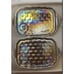 Vintage Federal Carnival Glass Snack Set 4 Cups & 4 Trays Iridescent Color