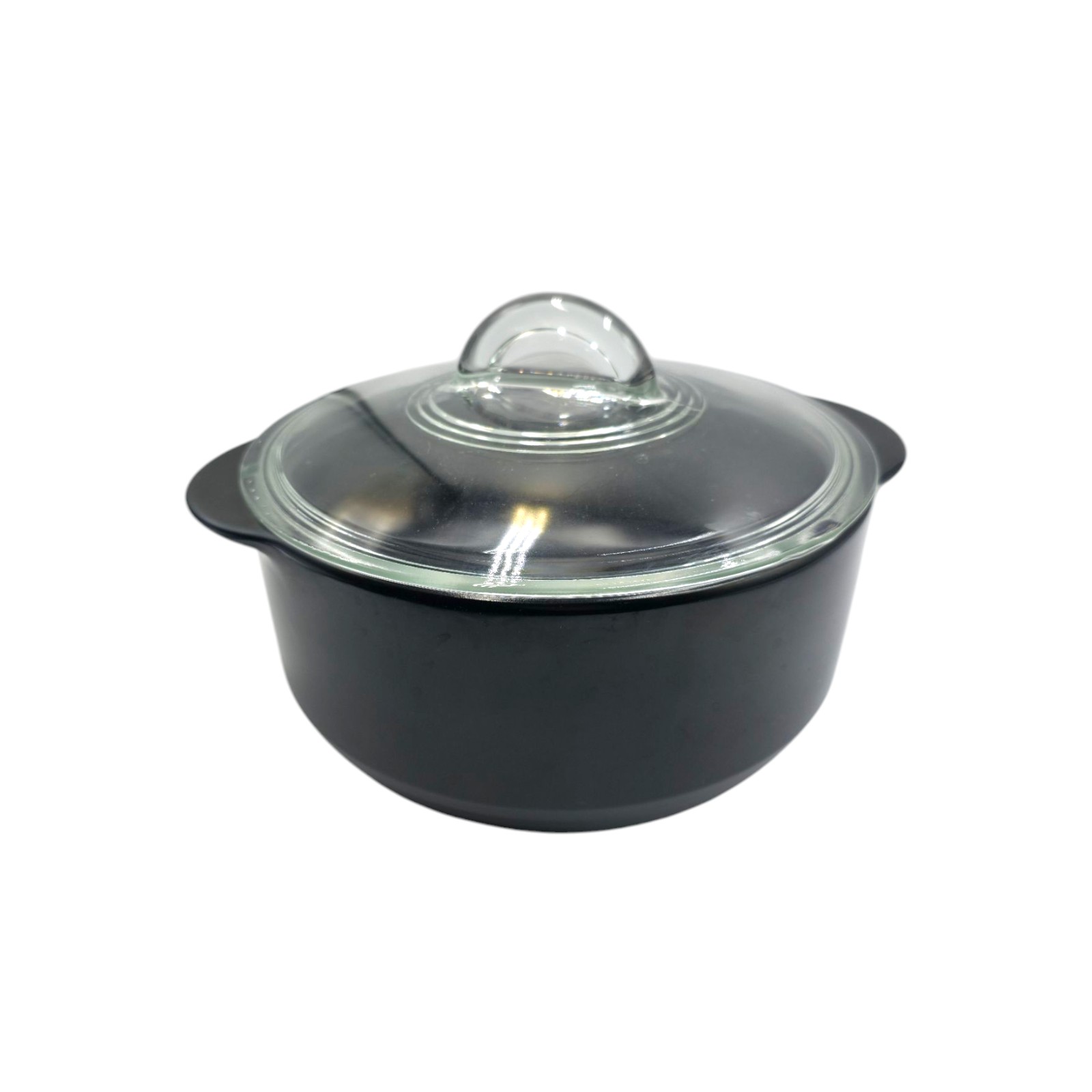 Pampered Chef Rockcrok 4 Qt Dutch Oven Casserole Dish with Glass Lid HEAVY
