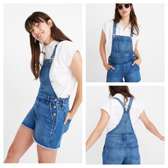 Madewell Adirondack Short Overalls in Denville Wash Women’s Size XS