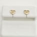 10kt Real Gold Heart Shaped Stud Earring