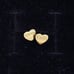 10kt Real Gold Heart Shaped Stud Earring