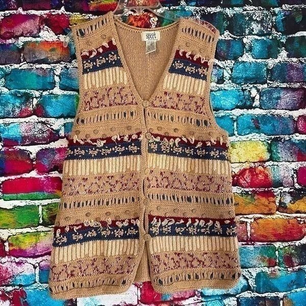 Vintage 1995 Eagle's Eye Sport Sweater Vest Size Medium