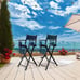 High Quality Solid Hardwood & Polyester Folding Makeup Chair Royal Blue
