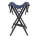 High Quality Solid Hardwood & Polyester Folding Makeup Chair Royal Blue