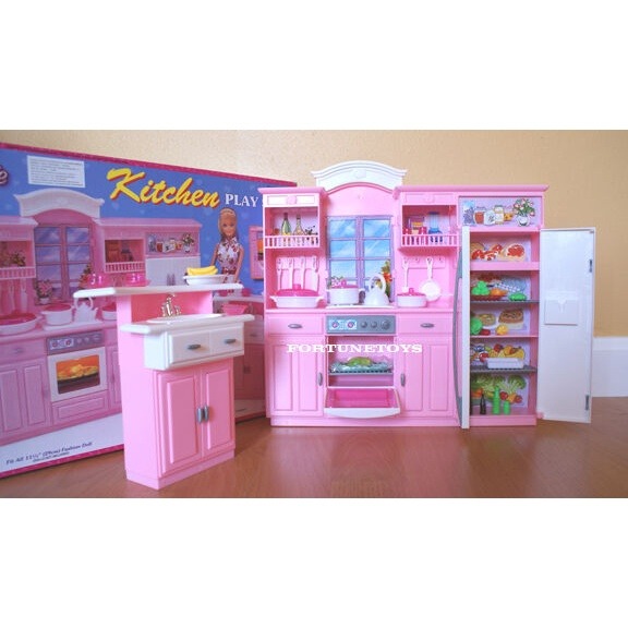 NEW FANCY LIFE DOLL HOUSE FURNITURE Kitchen+Refrigerator PLAYSET (24016)