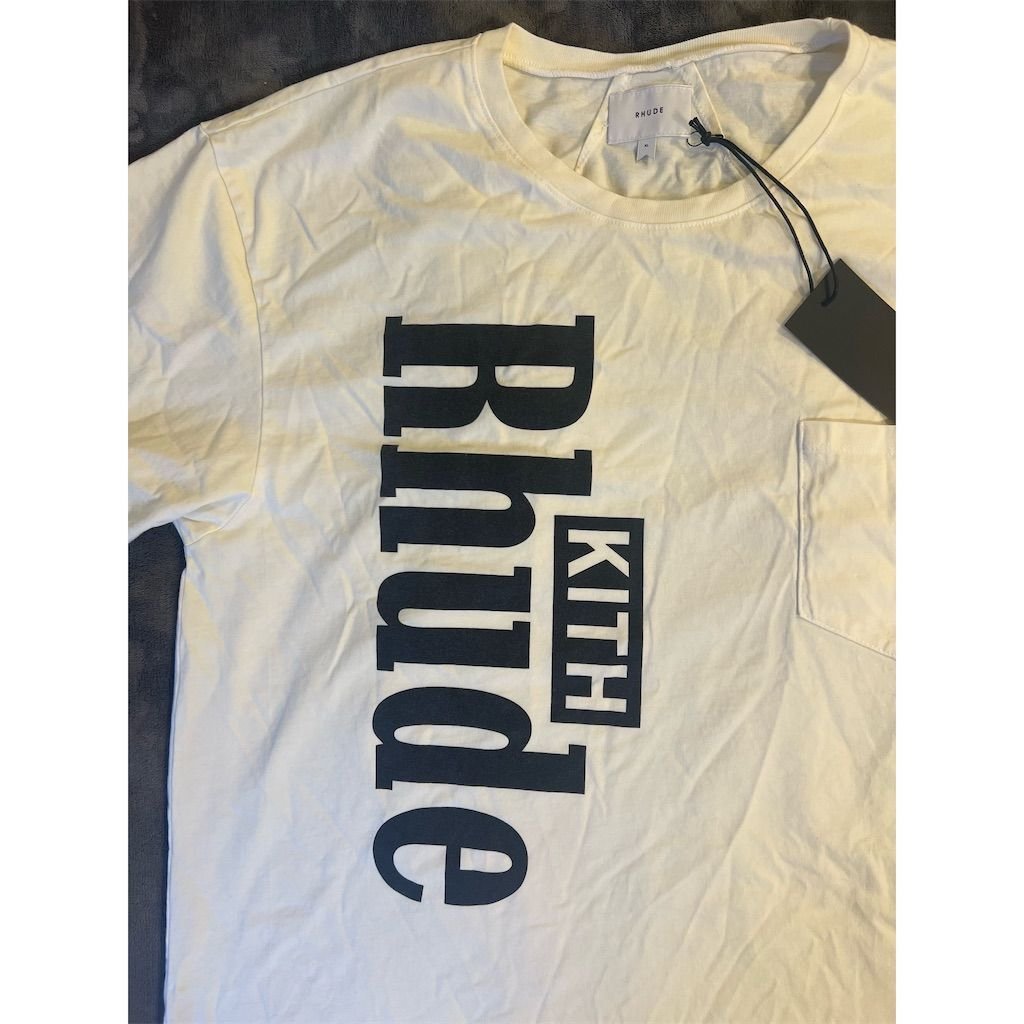 Rhude x Kith Men's XL White Graphic Print T-Shirt Short Sleeve Logo