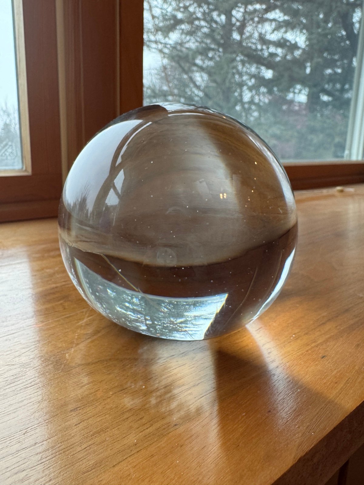 Vintage Glass Ball Paperweight