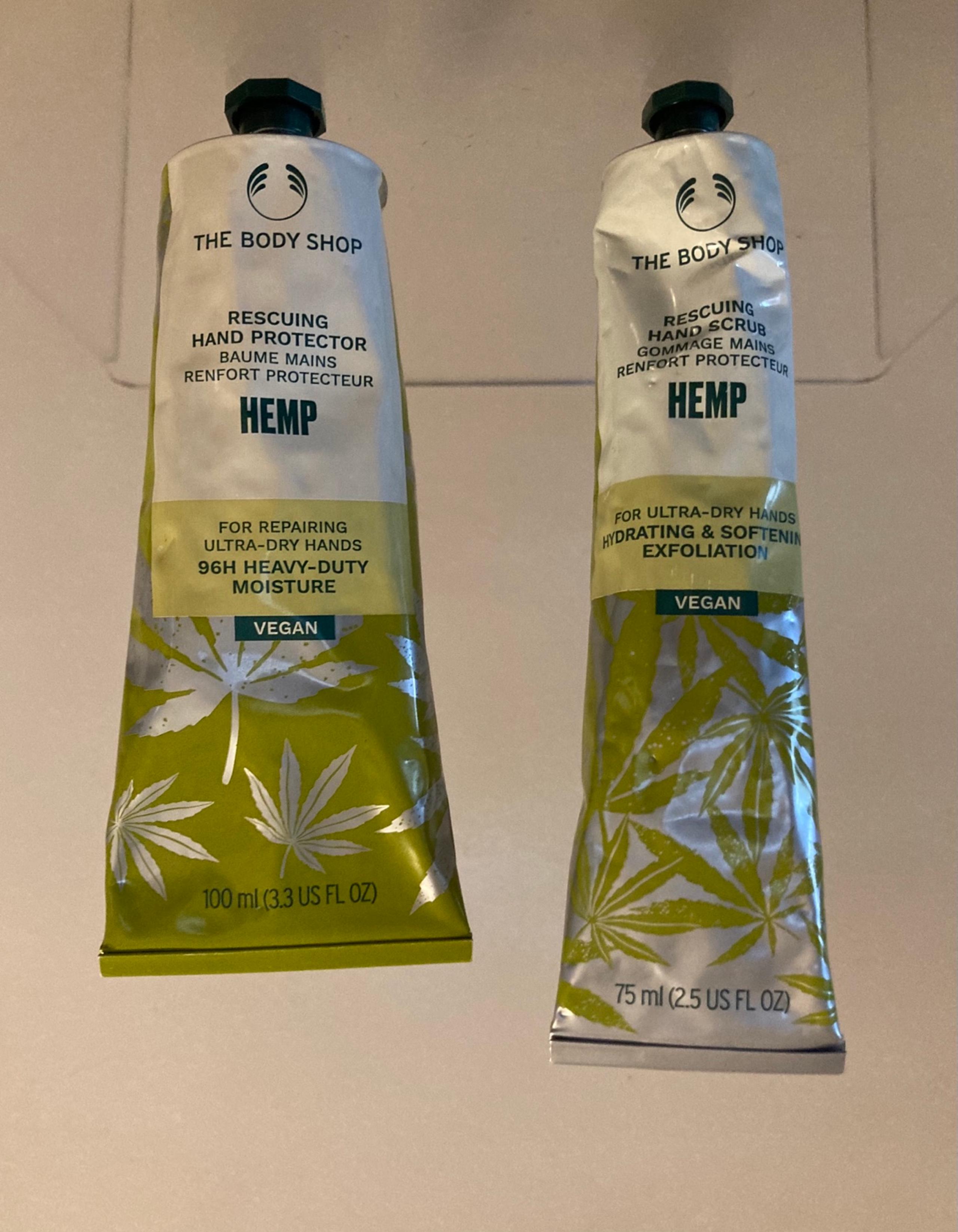 The Body Shop Hemp Rescuing Hand Protector & Rescuing Hand Scrub