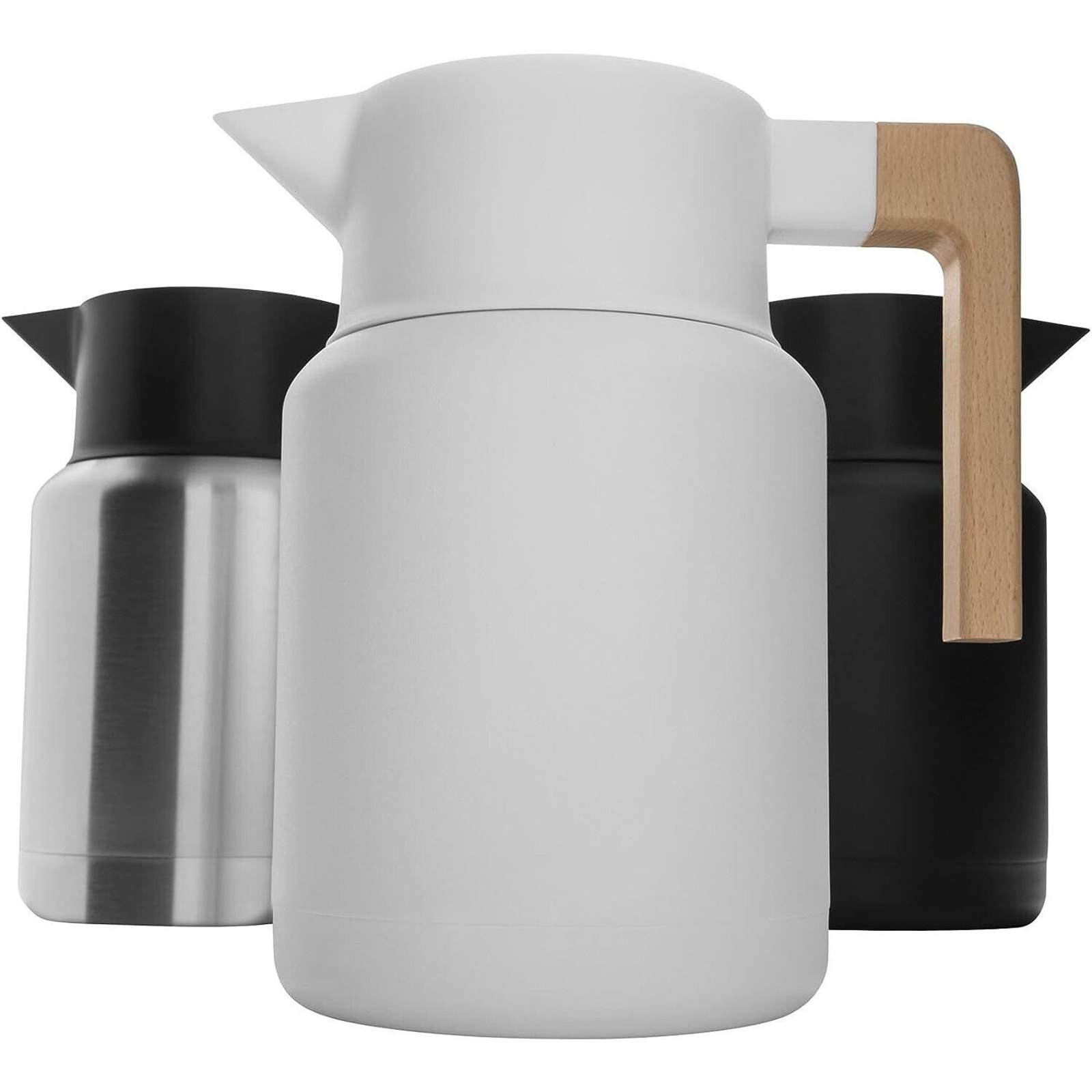 Hastings Collective Thermal Coffee Carafe 50 Oz - Large Stainless Steel White