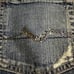7 for all mankind bedazzled denim mini skirt size 27. Some distressing