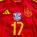 2024 Spain Home Nico Williams #17 - Eurocopa Edition Soccer Jersey SIZE MEDIUM