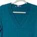 Pendleton Women Sz Large 100% Merino Wool Green V-Neck Pullover Sweater 715-662