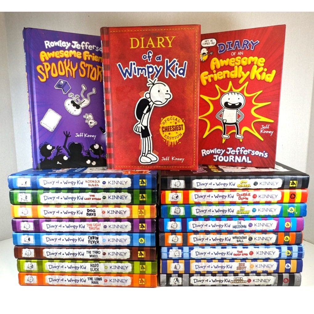 Near Complete DIARY OF WIMPY KID Books Series Jeff Kinney HC vol.1-17+2 Extras
