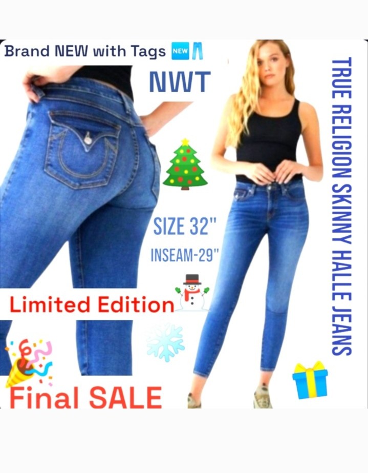 NWT True Religion Limited Edition Skinny HALLE Jeans- LAST PAIR AVAILABLE!