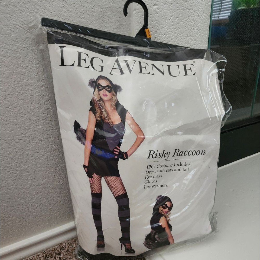 Leg Avenue Risky Raccoon Halloween Cosplay Costume Women's S Dress, Leg …