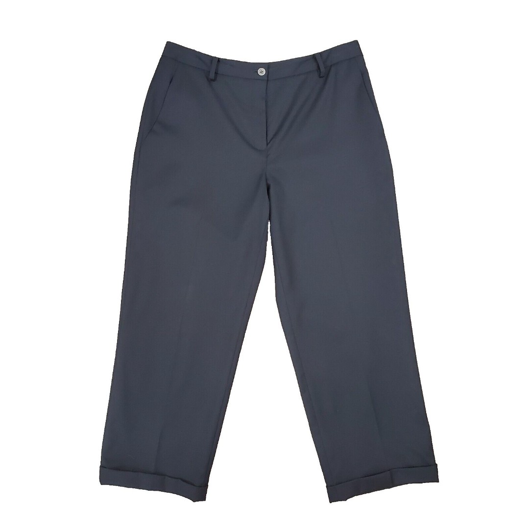 Brooks Brothers Country Club Womens Wool Trousers Navy Blue Size 8 Old Money