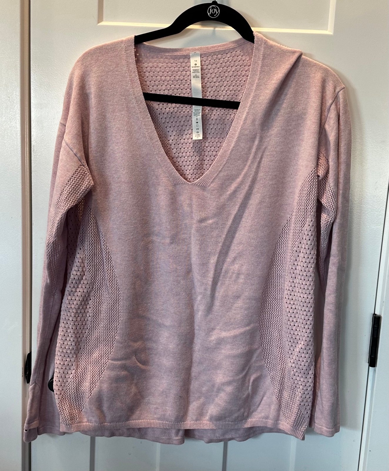 Lululemon Pink Still Movement Sweater ~ 10