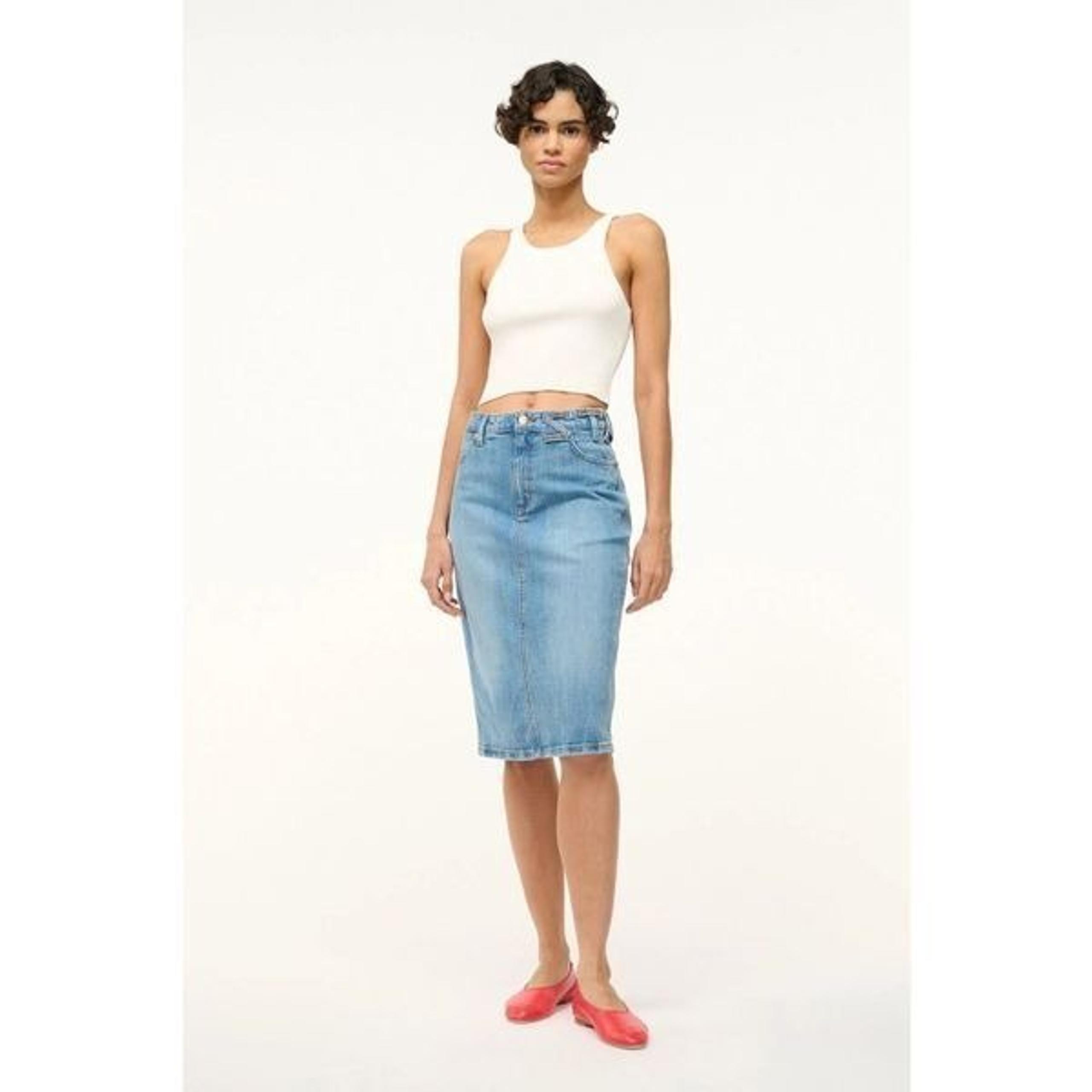 Wrangler x Staud The Pencil Skirt women's size 25 NEW WITH TAGS