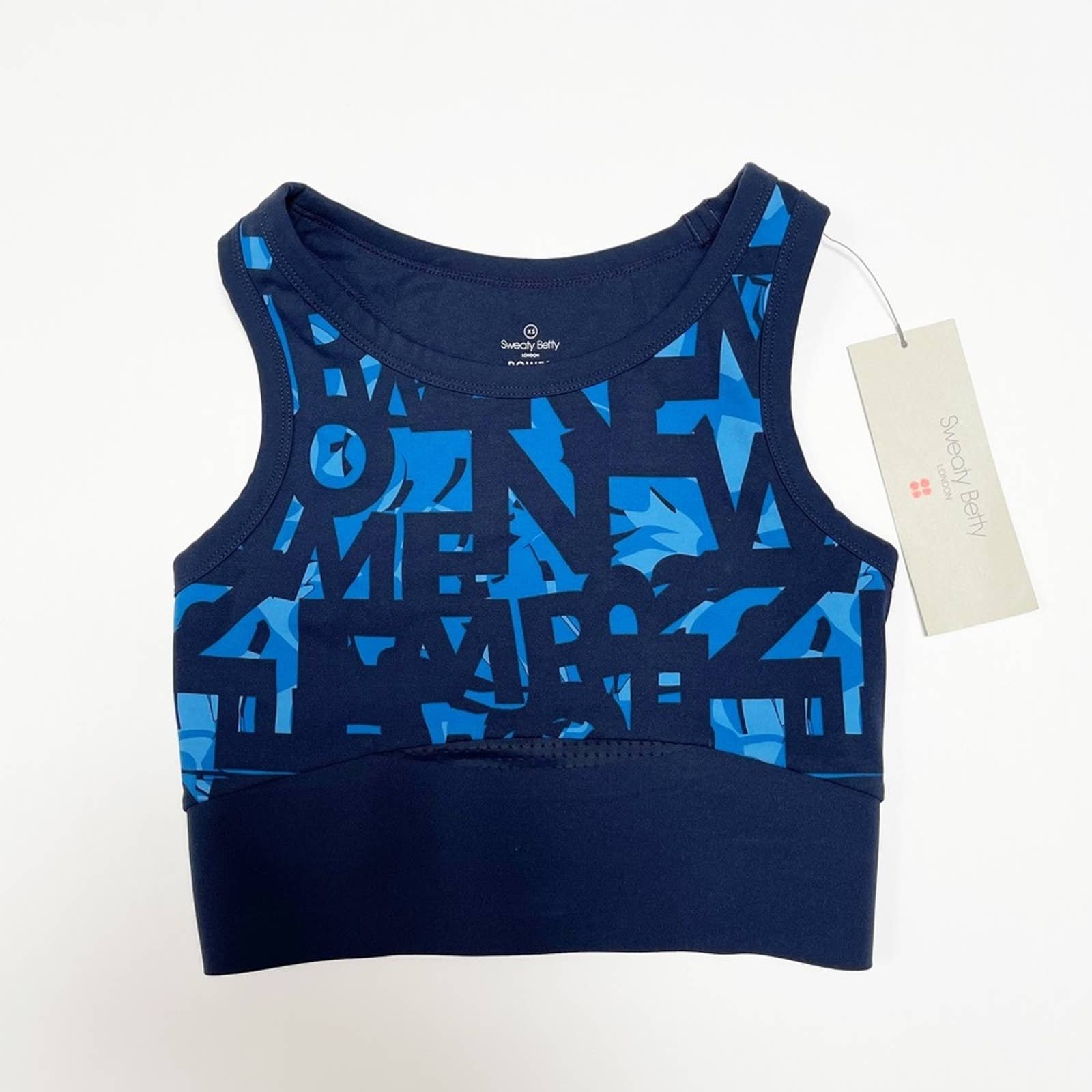 Sweaty Betty Blue Graphic Sports Bra XS