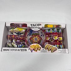 Prepara 9pc Melamine Taco Gift Box Set 1 Bowl 4 Holder 4 Spoon New Taco Tuesday