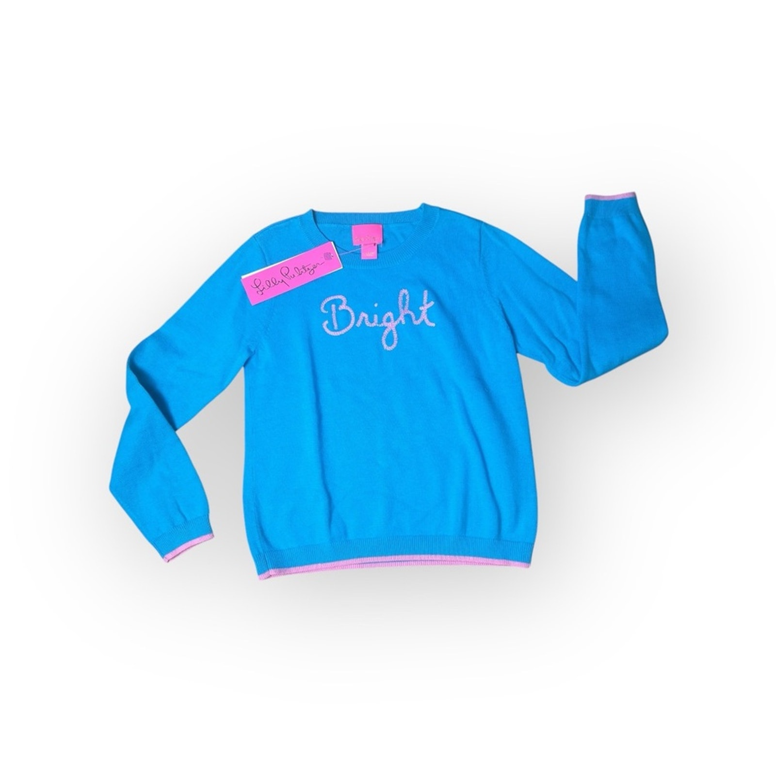 Lilly Pulitzer NWT girls M Mini Charlton Sweater Turquoise Oasis
