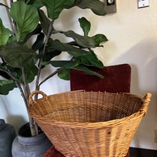 Vintage MCM Rustic Laundry Bakset