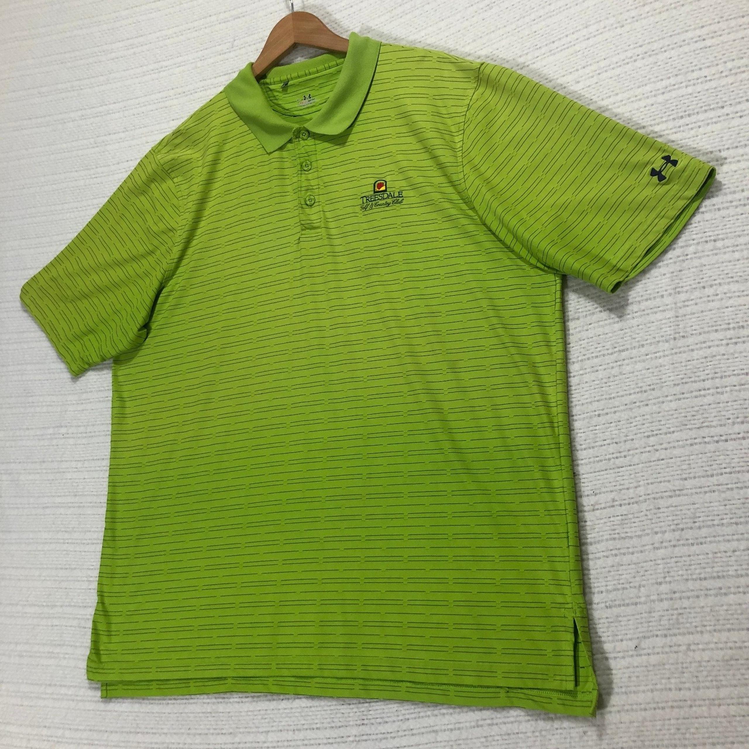 Under Armour Golf Polo Shirt Treesdale Club Athletic Striped Men's Size XL