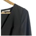 Halston Heritage Black Long Sleeve V-Neck Pleated A-Line Mini Dress Size 2
