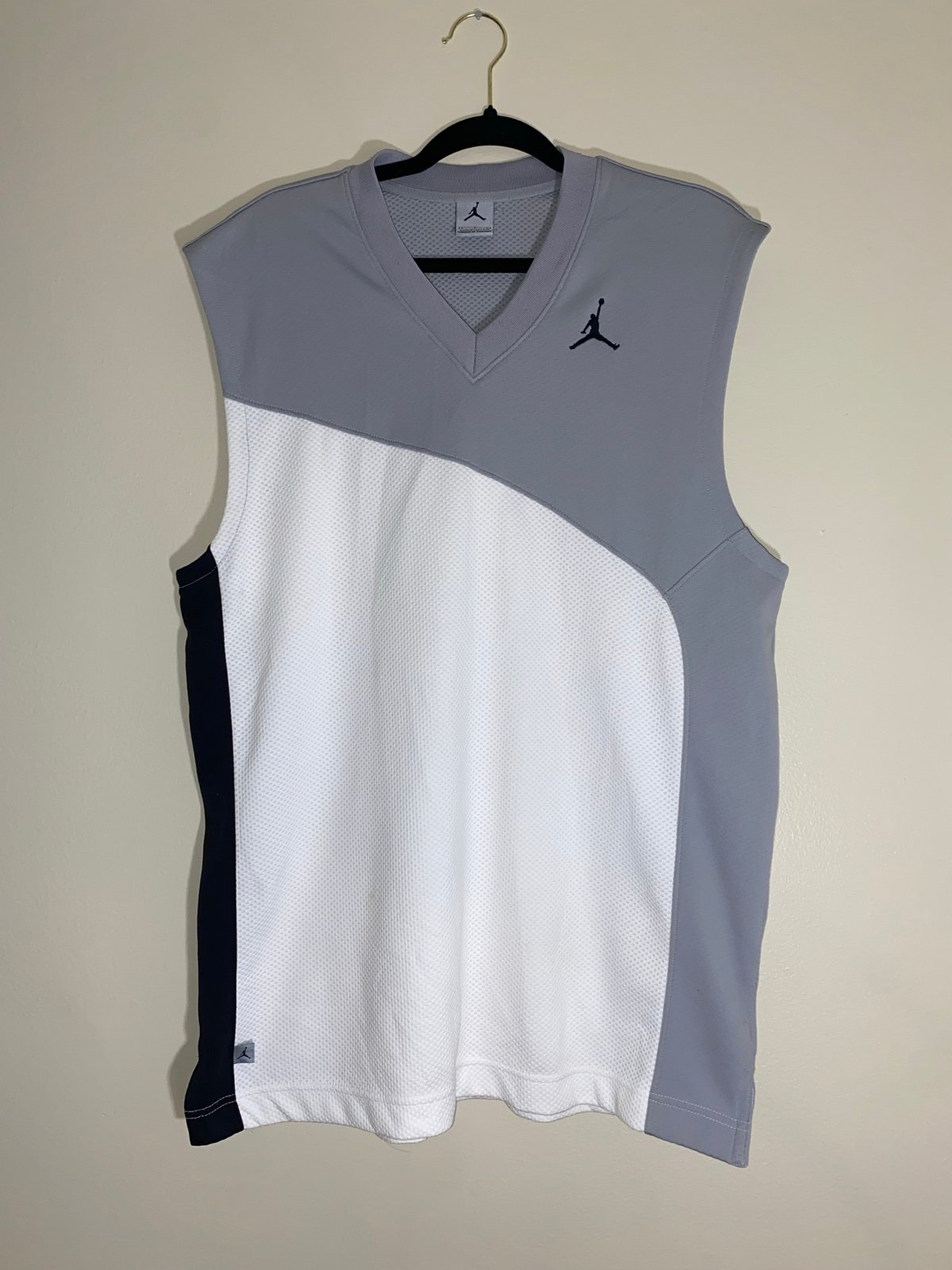 Vintage Air Jordan Gray / White Sleeveless Jersey