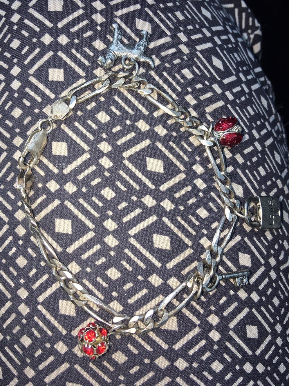 Vintage Sterling Silver Charm Bracelet