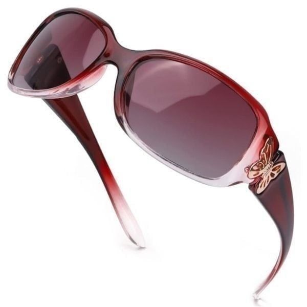 Polarized Sunglasses Fashion Butterfly Decoration 99.99% UV Protection