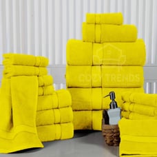100% Terry Cotton Towel Set YELLOW
